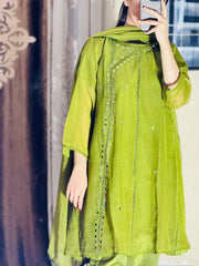 Mahnoor SeaGreen (Stitched 3 Pcs)